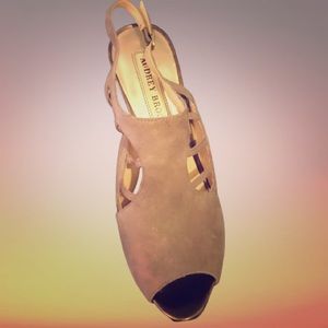 Audrey Brooke Shimmery Taupe Heels